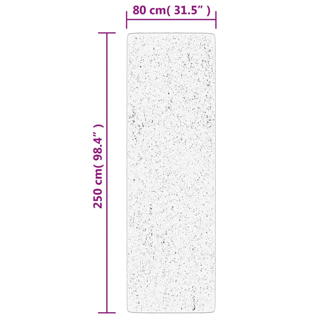 vidaXL Koberec HUARTE krátký vlas měkký a pratelný šedý 80x250 cm