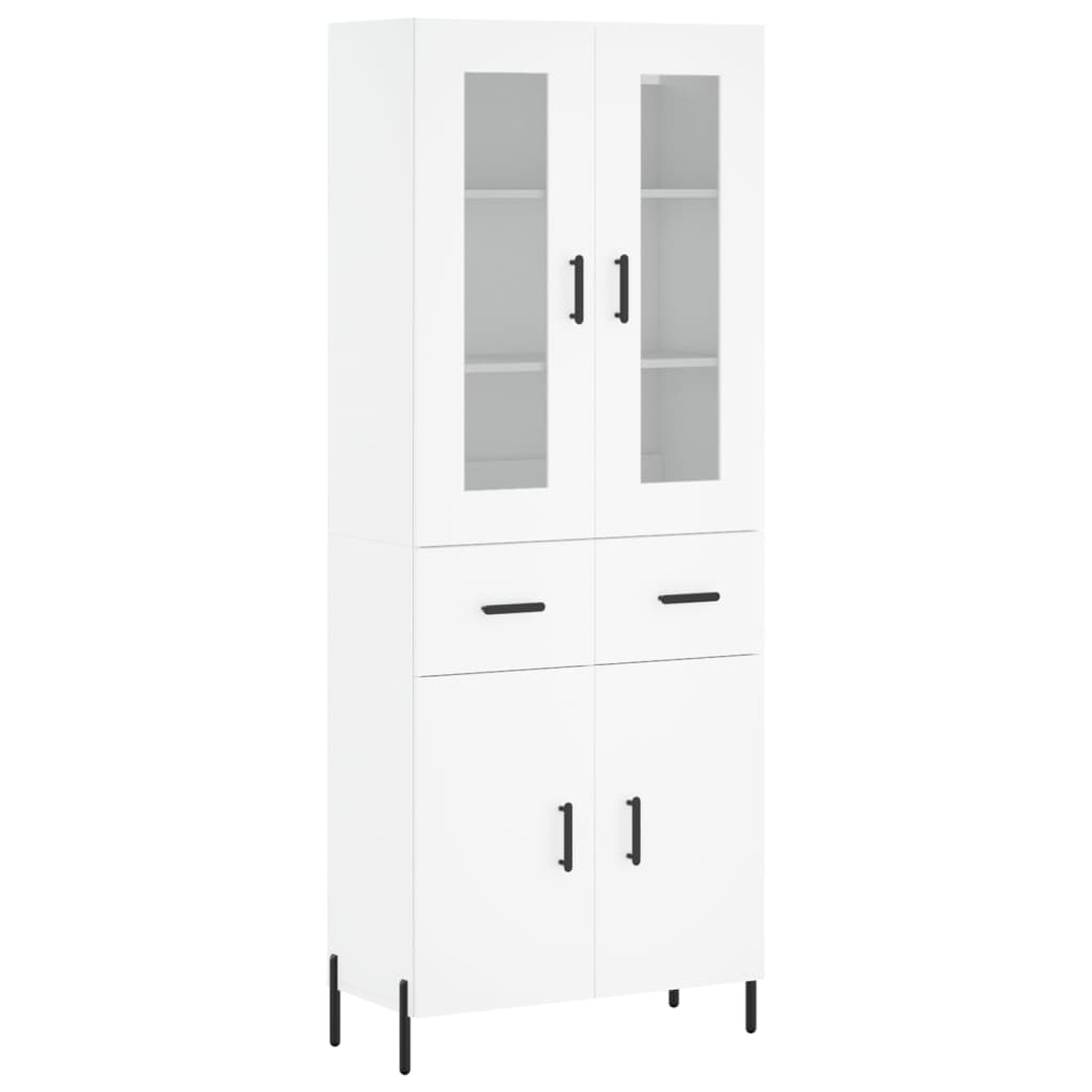 vidaXL Skříň highboard bílá 69,5 x 34 x 180 cm kompozitní dřevo