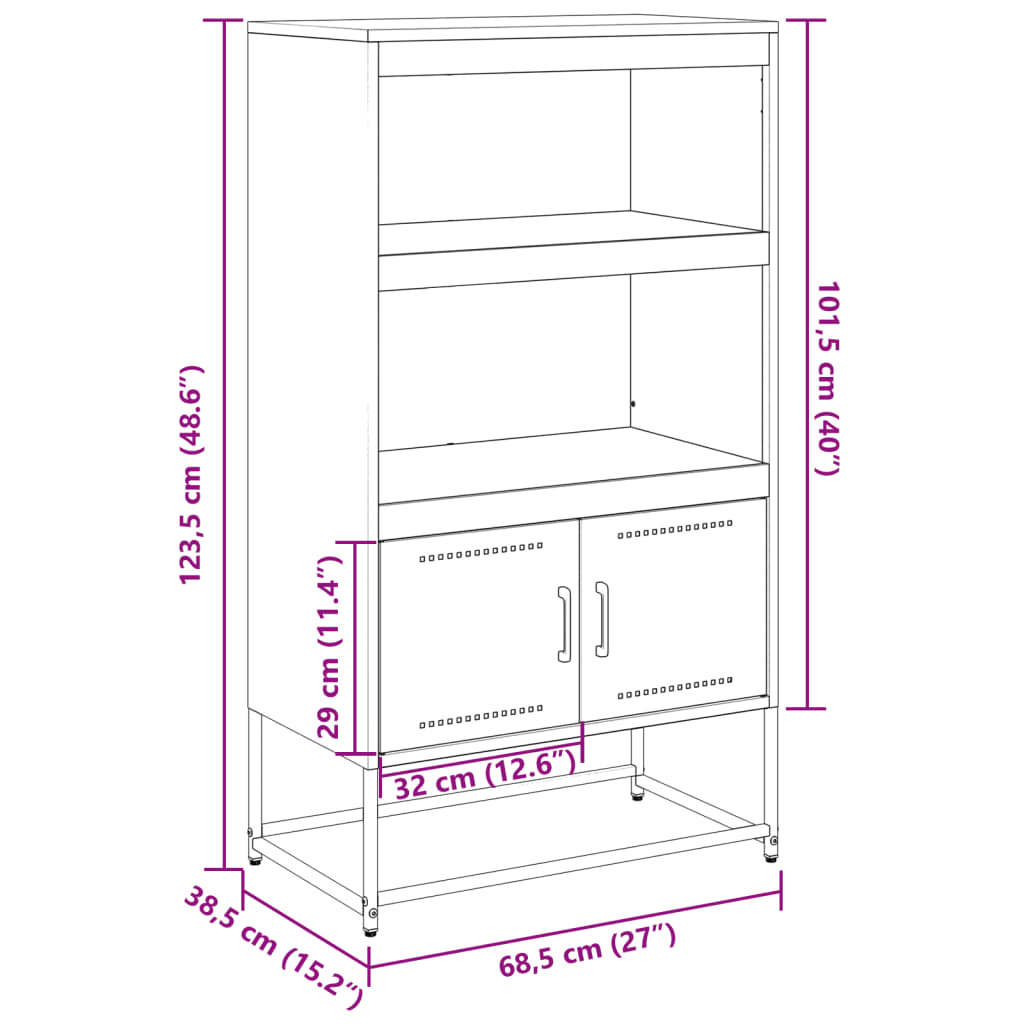 vidaXL TV skříňka hořčicově žlutá 100,5 x 39 x 60,5 cm ocel