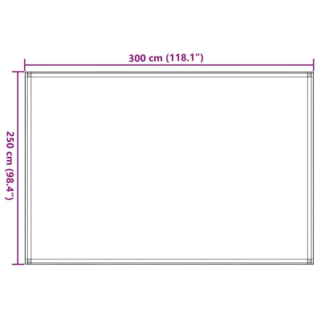 vidaXL Koberec do stanu světle zelený 250 x 300 cm HDPE