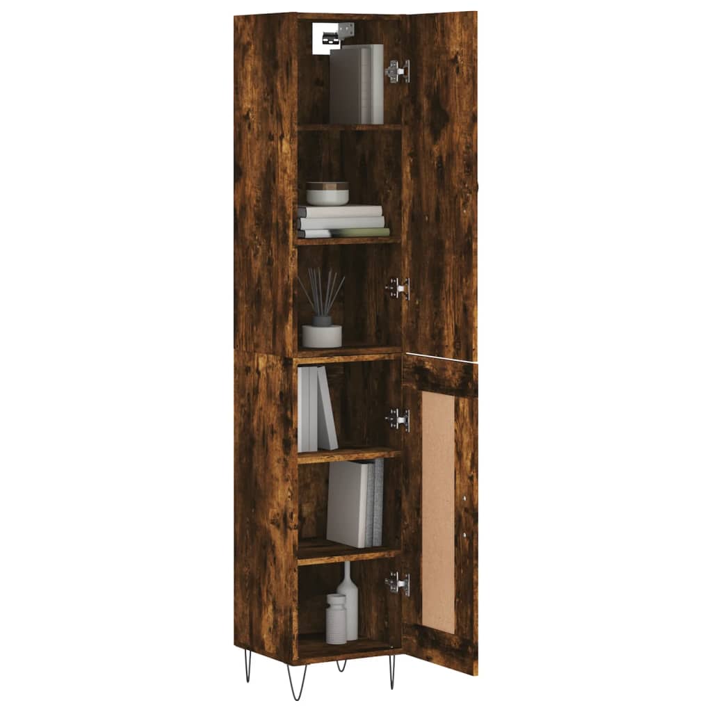 vidaXL Skříň highboard kouřový dub 34,5 x 34 x 180 cm kompozitní dřevo