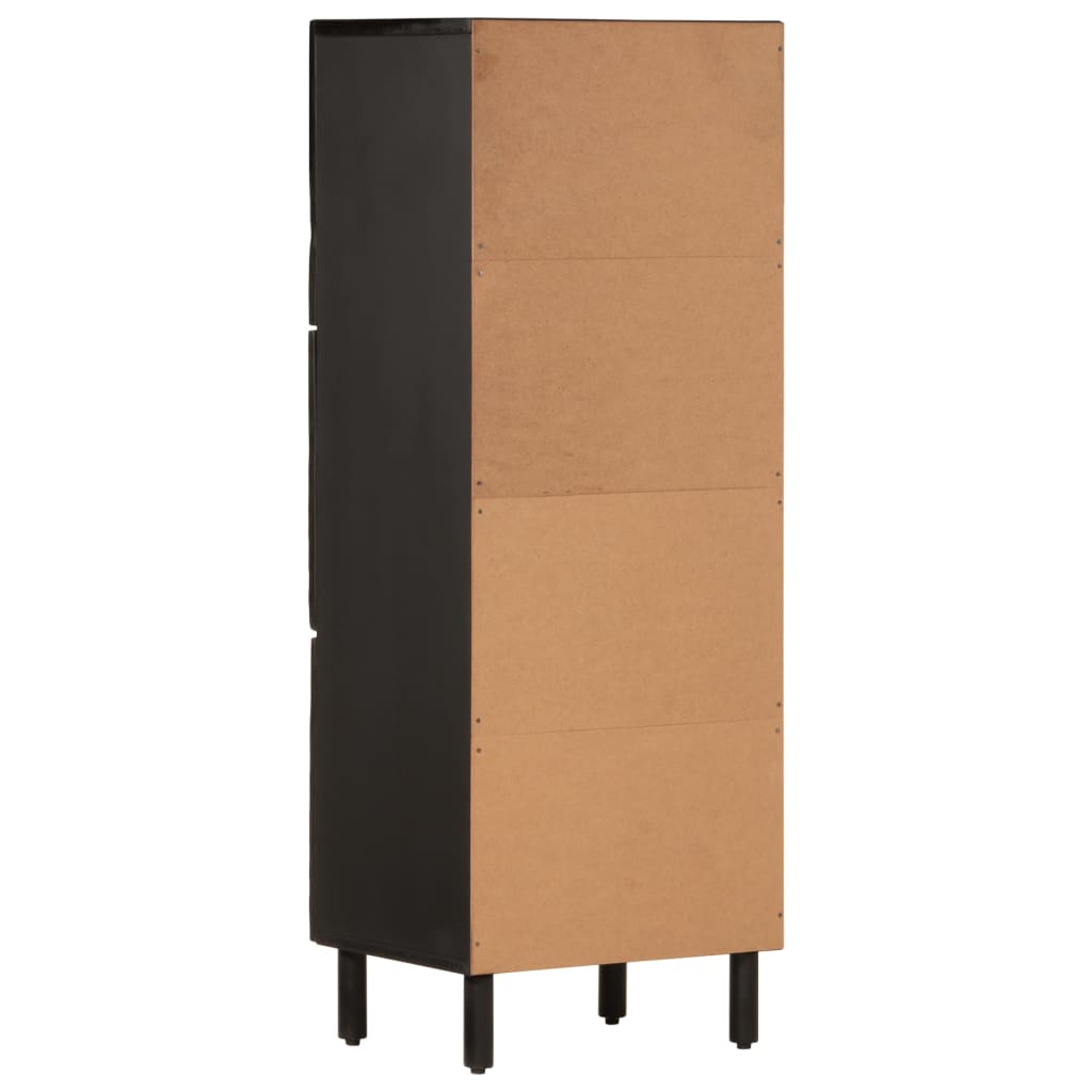 vidaXL Skříň highboard černá 40x33x110 cm masivní mangovníkové dřevo