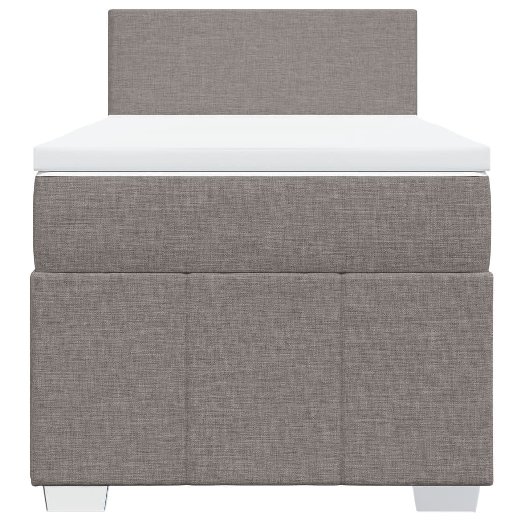 vidaXL Box spring postel s matrací taupe 90x190 cm textil