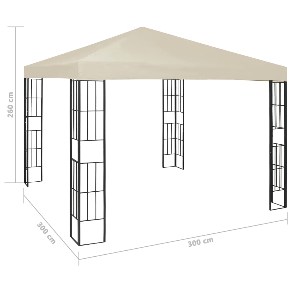 vidaXL Altán 3 x 3 m krémový