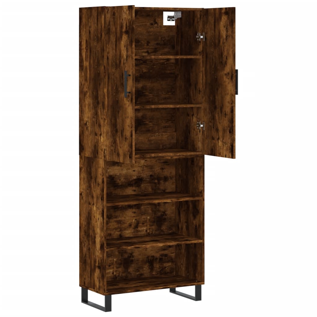 vidaXL Skříň highboard kouřový dub 69,5 x 34 x 180 cm kompozitní dřevo