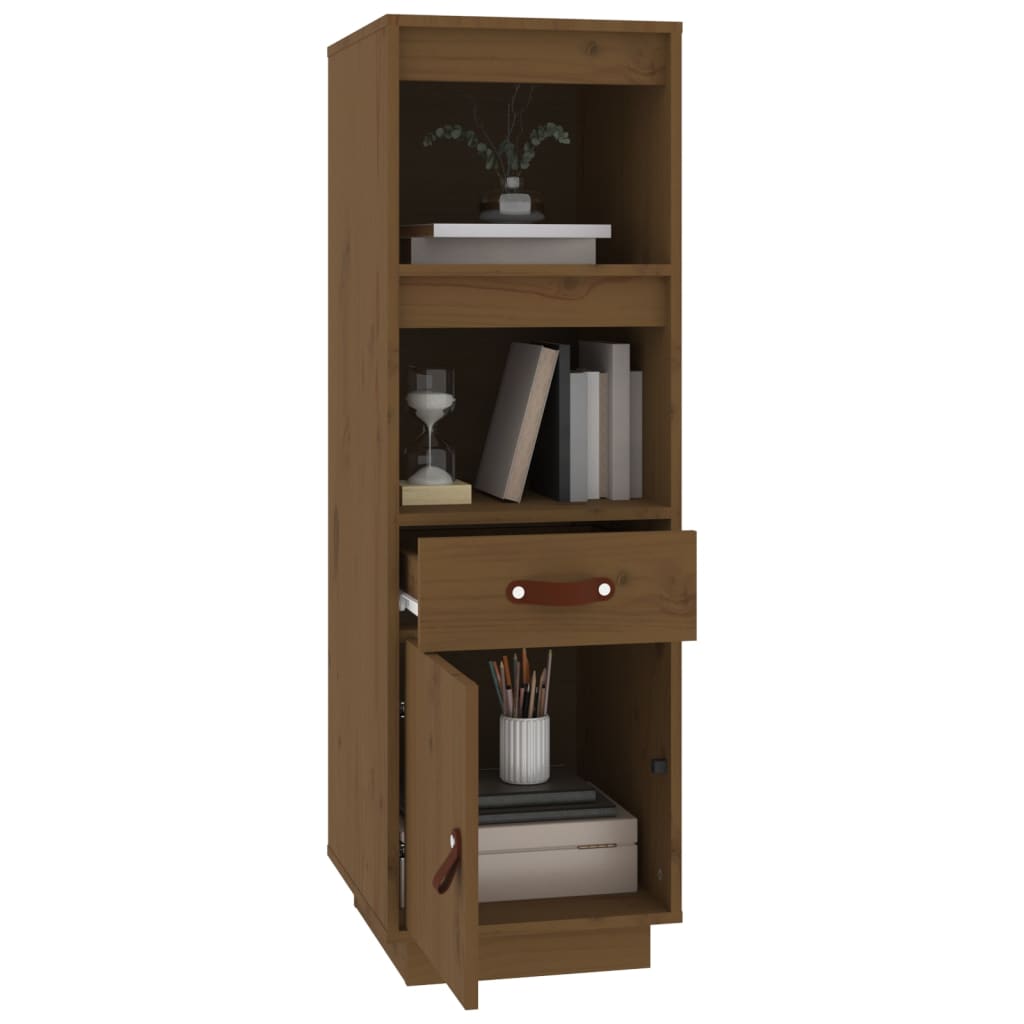 vidaXL Skříň highboard medově hnědá 34x40x108,5 cm masivní borovice