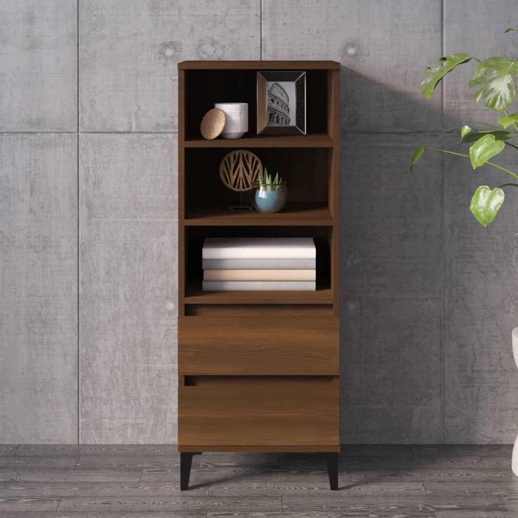 vidaXL Skříň highboard hnědý dub 40 x 36 x 110 cm kompozitní dřevo