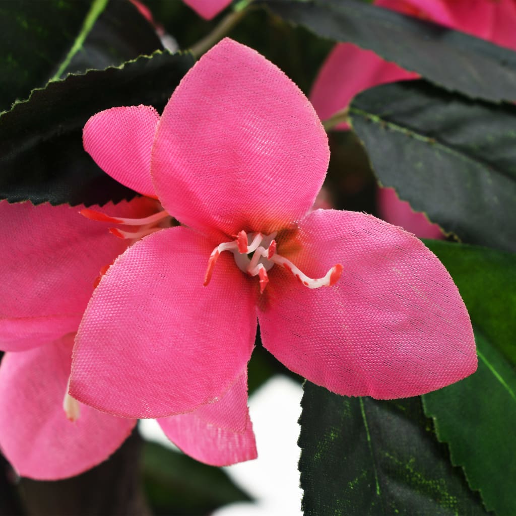 vidaXL Umělá rostlina rododendron s květináčem 155 cm zelená a růžová