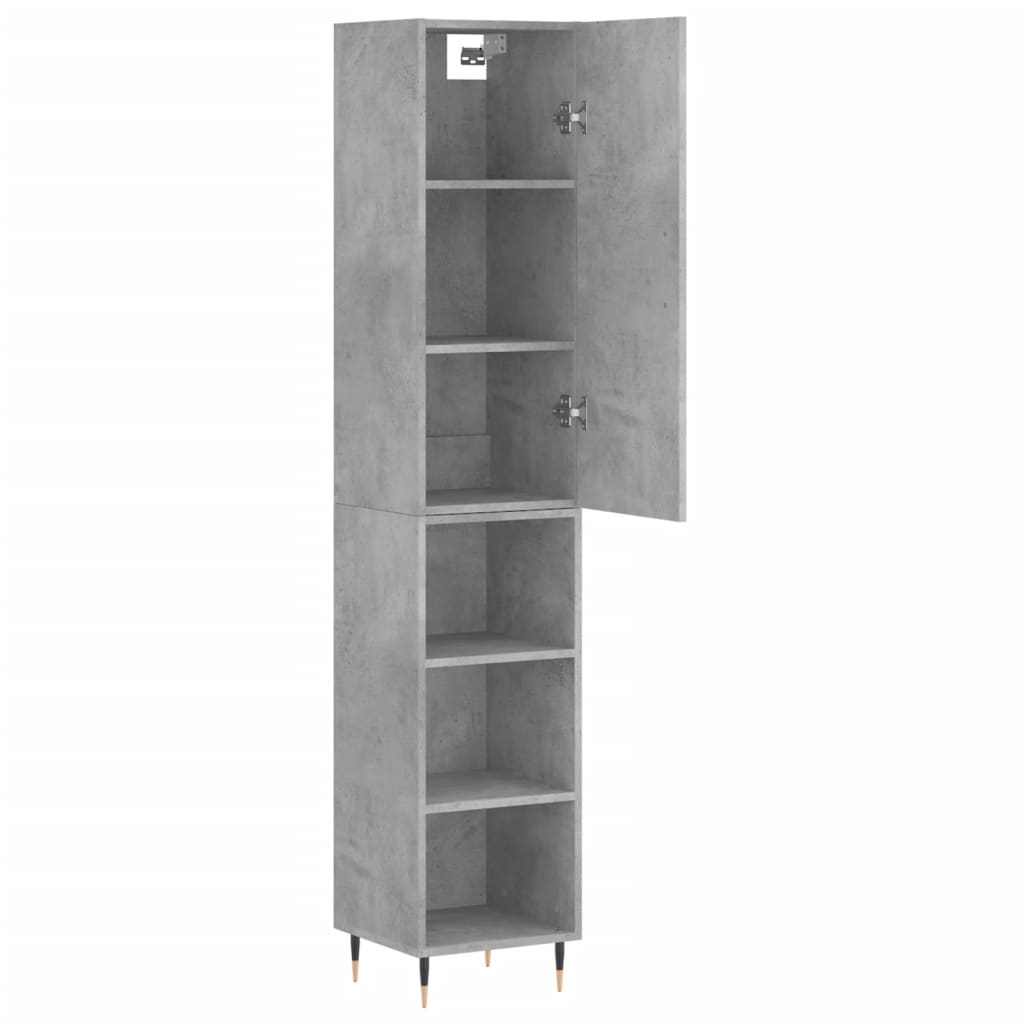 vidaXL Skříň highboard betonově šedá 34,5x34x180 cm kompozitní dřevo