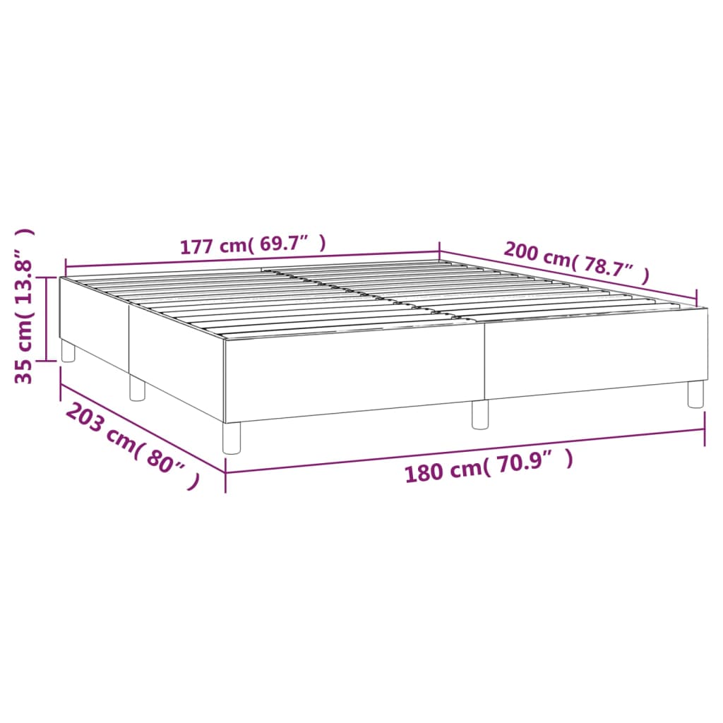 vidaXL Rám postele bílá 180 x 200 cm umělá kůže