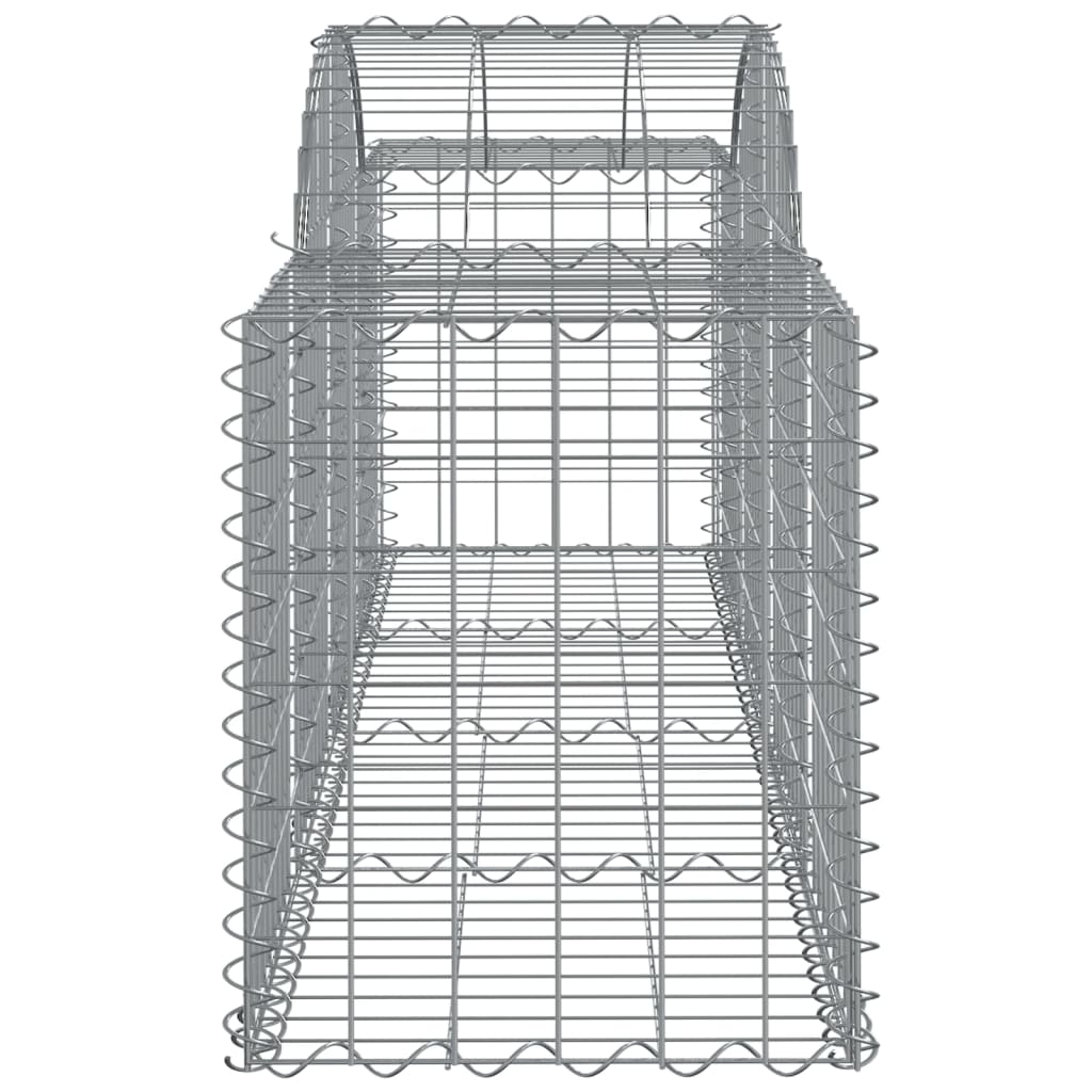 vidaXL Klenutý gabionový koš 200 x 50 x 60/80 cm pozinkované železo