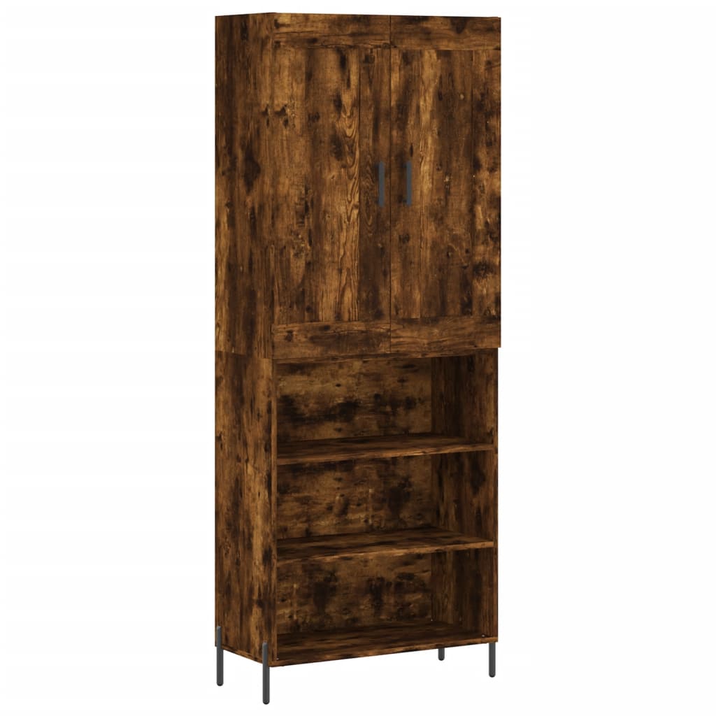 vidaXL Skříň highboard kouřový dub 69,5 x 34 x 180 cm kompozitní dřevo