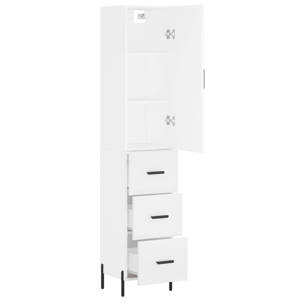 vidaXL Skříň highboard bílá 34,5 x 34 x 180 cm kompozitní dřevo