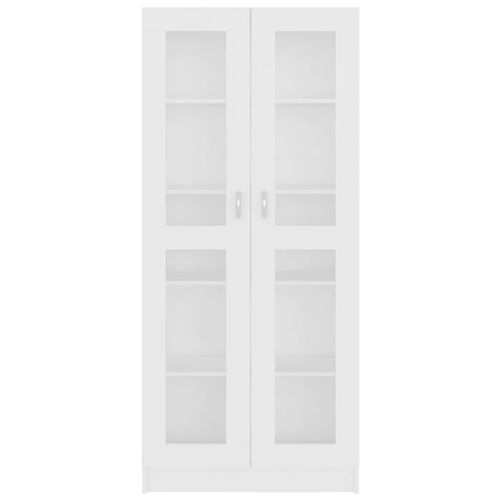 vidaXL Prosklená skříň bílá 82,5 x 30,5 x 185,5 cm kompozitní dřevo