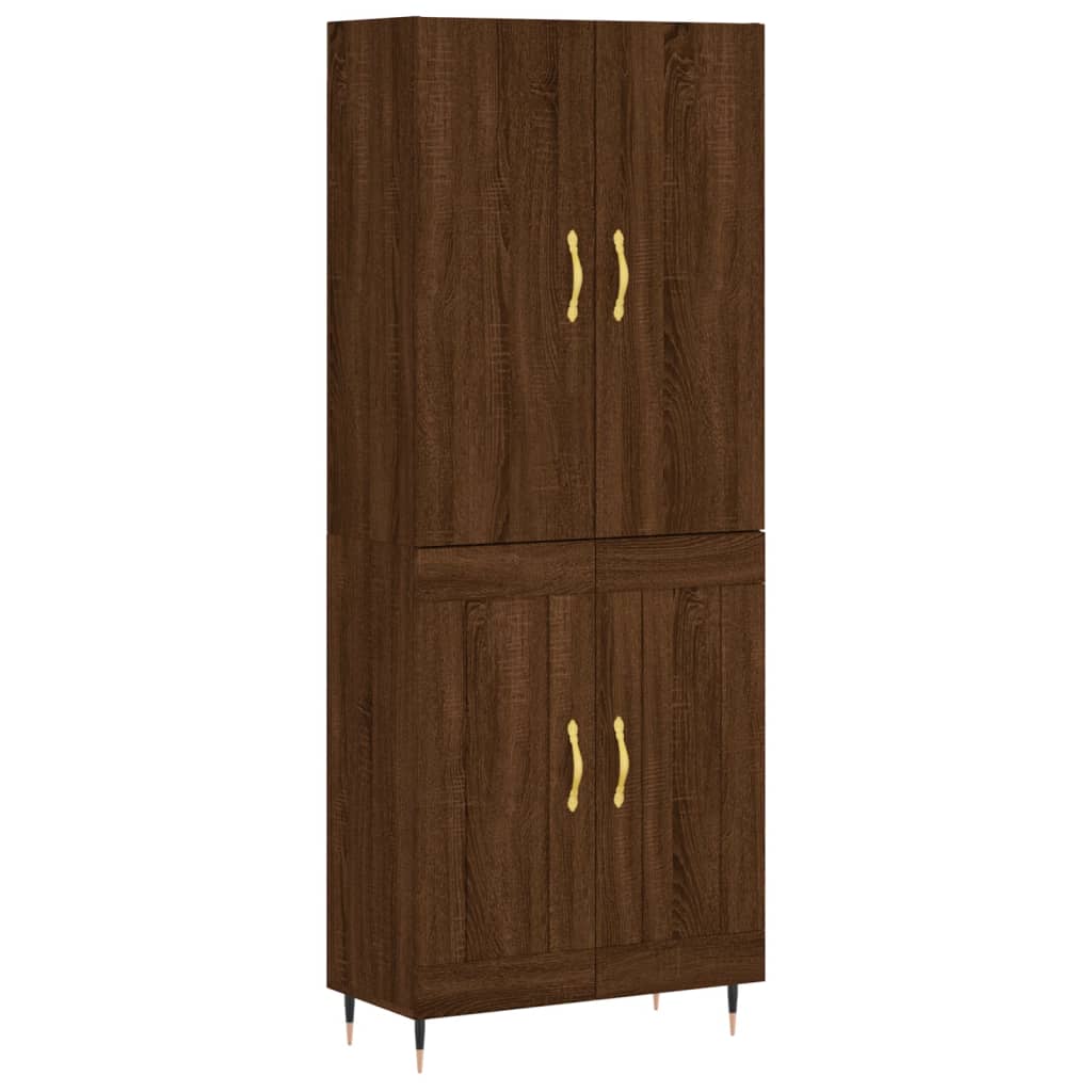 vidaXL Skříň highboard hnědý dub 69,5 x 34 x 180 cm kompozitní dřevo