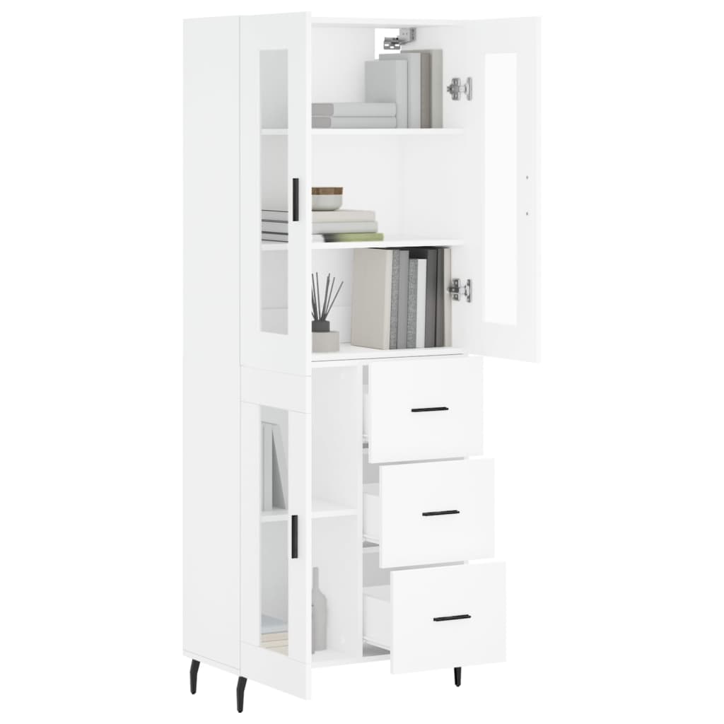 vidaXL Skříň highboard bílá 69,5 x 34 x 180 cm kompozitní dřevo