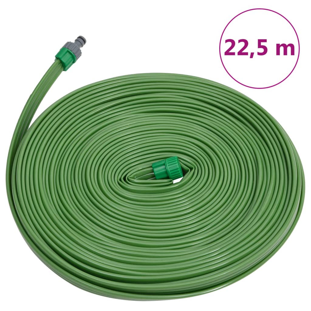 vidaXL Zavlažovací hadice se 3 trubkami zelená 22,5 m PVC