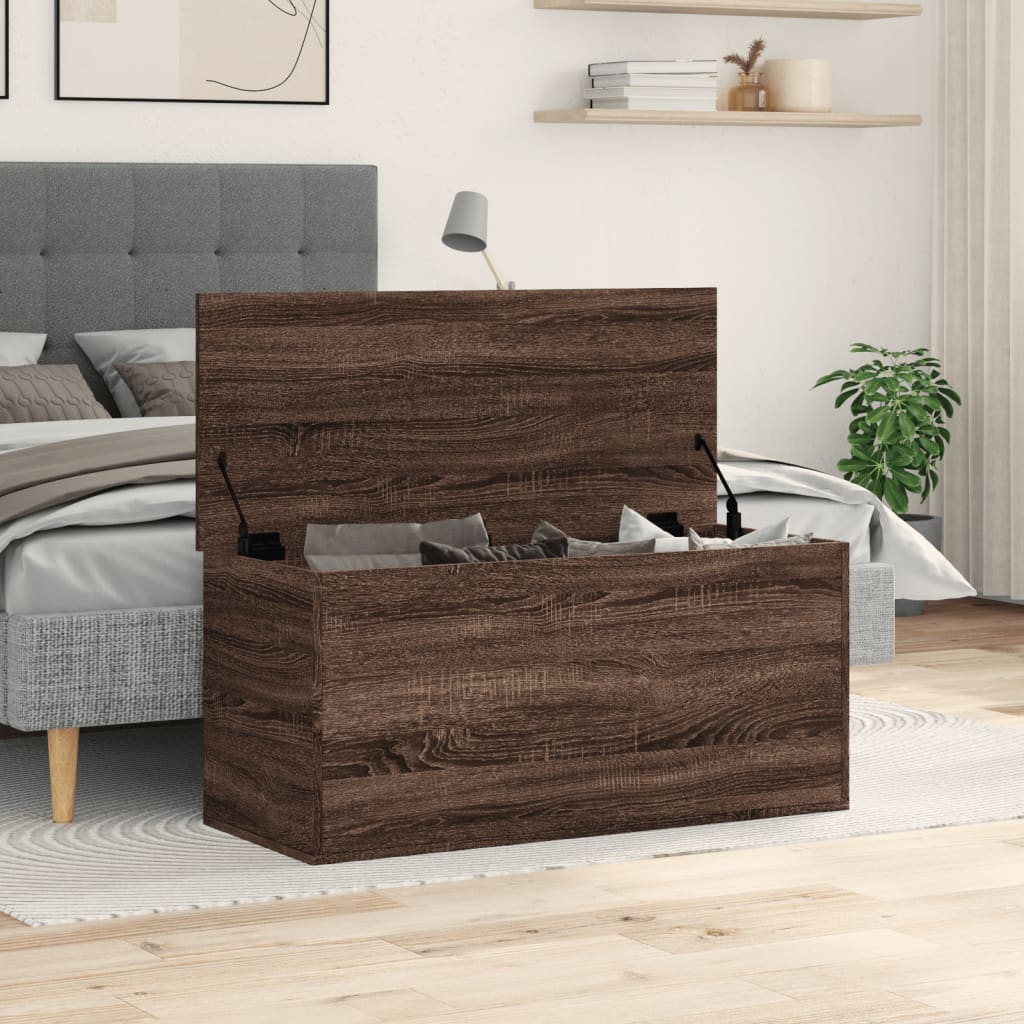 vidaXL Úložný box hnědý dub 100 x 42 x 46 cm kompozitní dřevo