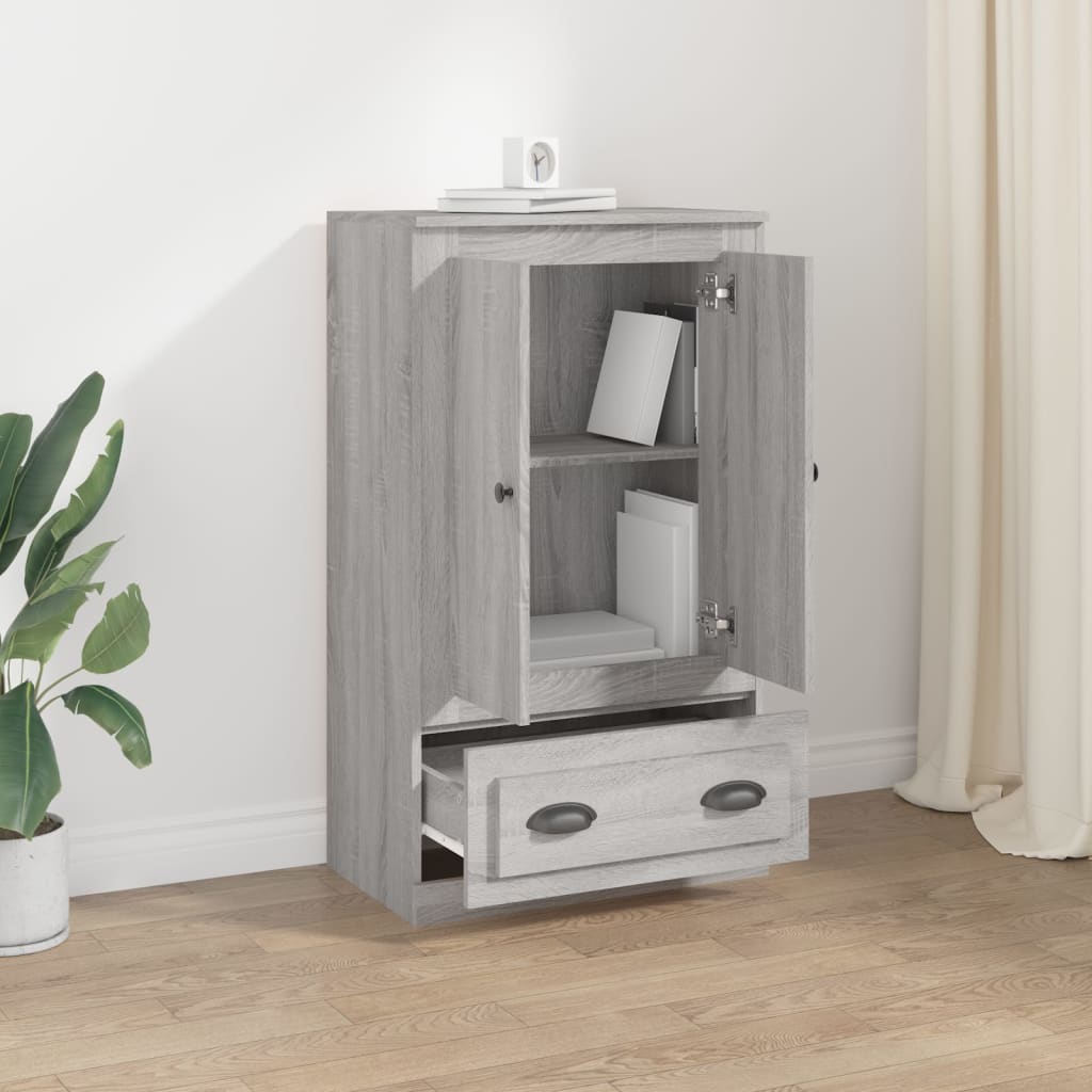 vidaXL Skříň highboard šedá sonoma 60 x 35,5 x 103,5 kompozitní dřevo