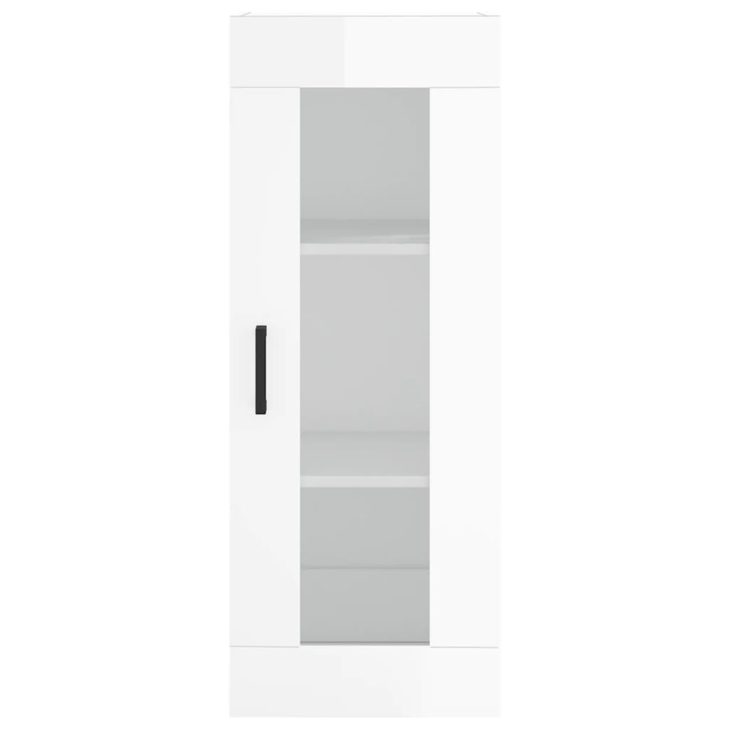 vidaXL Skříň highboard bílá s vysokým leskem 34,5x34x180 cm kompozit