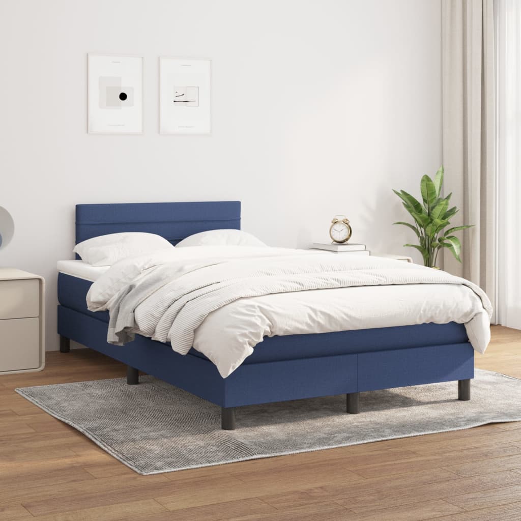 vidaXL Box spring postel s matrací černá 120x190 cm textil