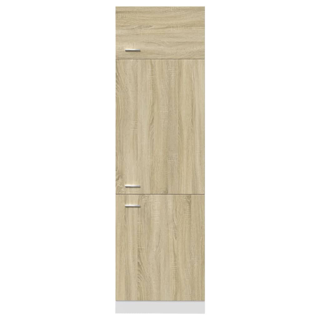 vidaXL Skříň pro vestavnou lednici dub sonoma 60x57x207 cm dřevotříska