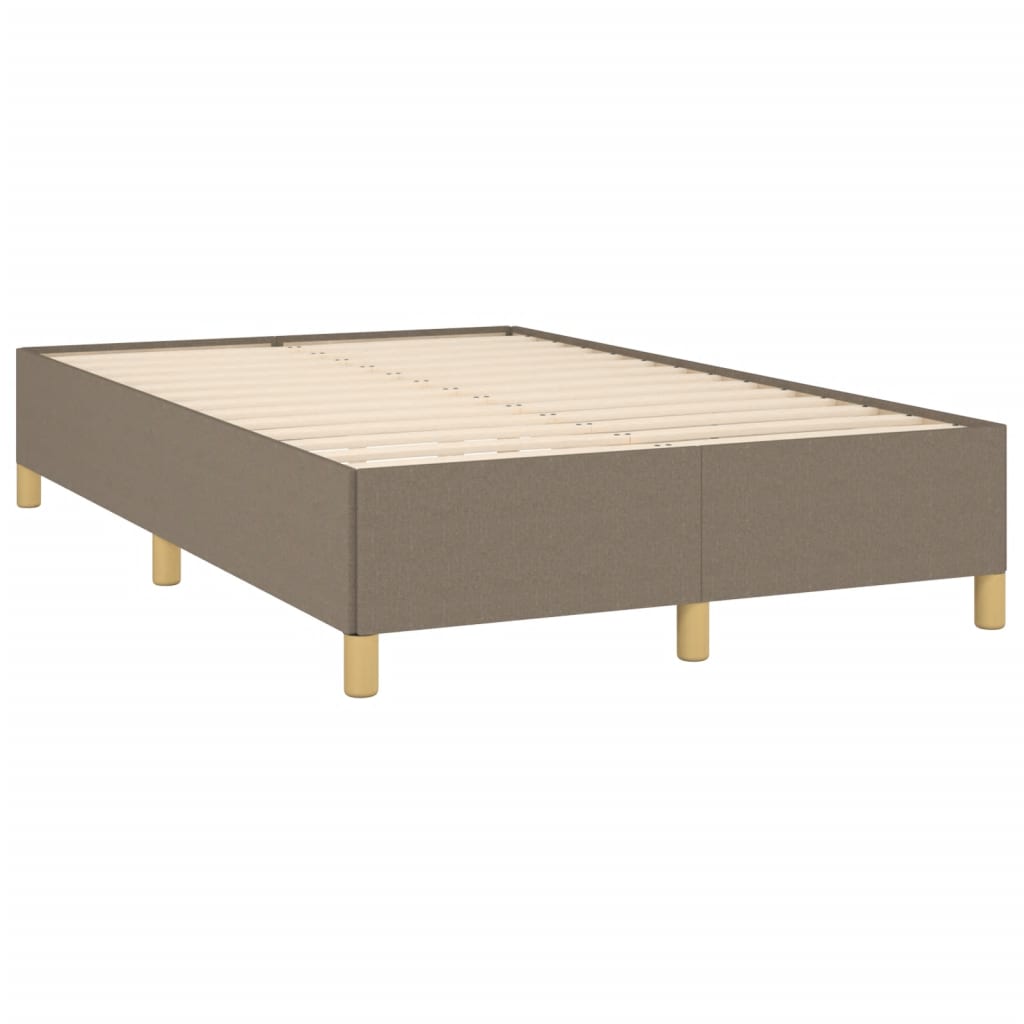 vidaXL Box spring postel s matrací a LED taupe 120x190 cm textil