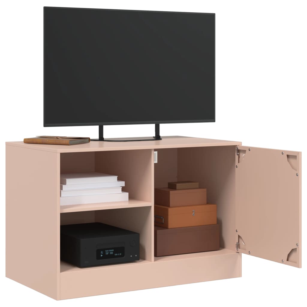 vidaXL TV skříňka růžová 67 x 39 x 44 cm ocel