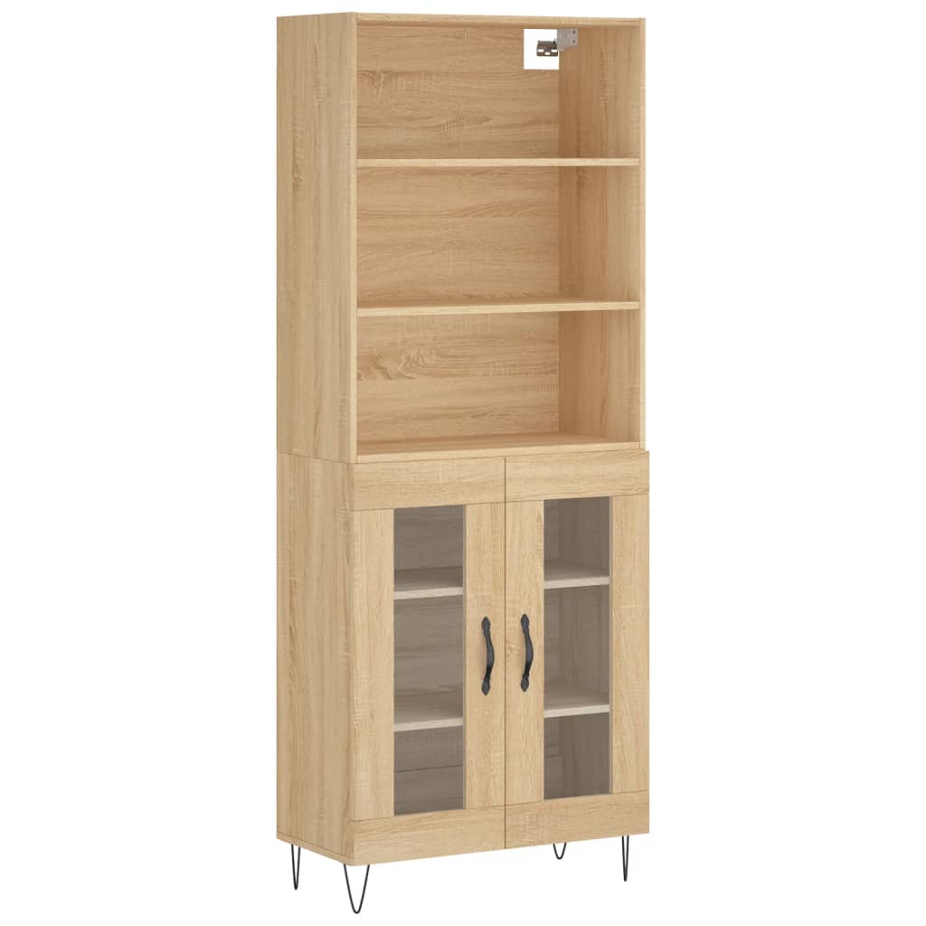 vidaXL Skříň highboard dub sonoma 69,5 x 34 x 180 cm kompozitní dřevo