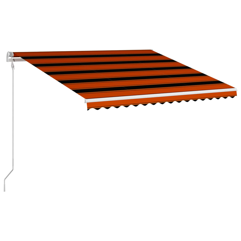 vidaXL Automatická zatahovací markýza 450 x 300 cm oranžovo-hnědá