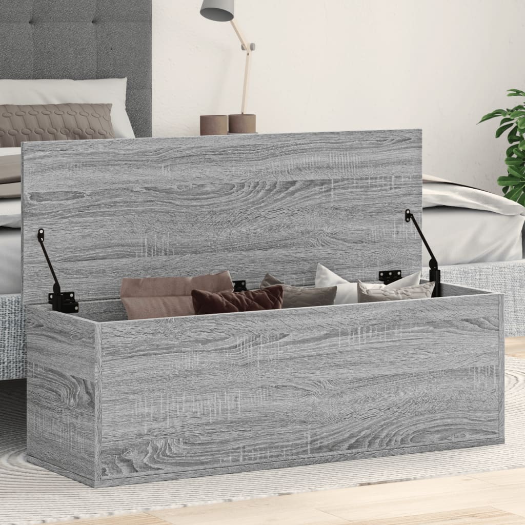 vidaXL Úložný box šedý sonoma 102 x 35 x 35 cm kompozitní dřevo