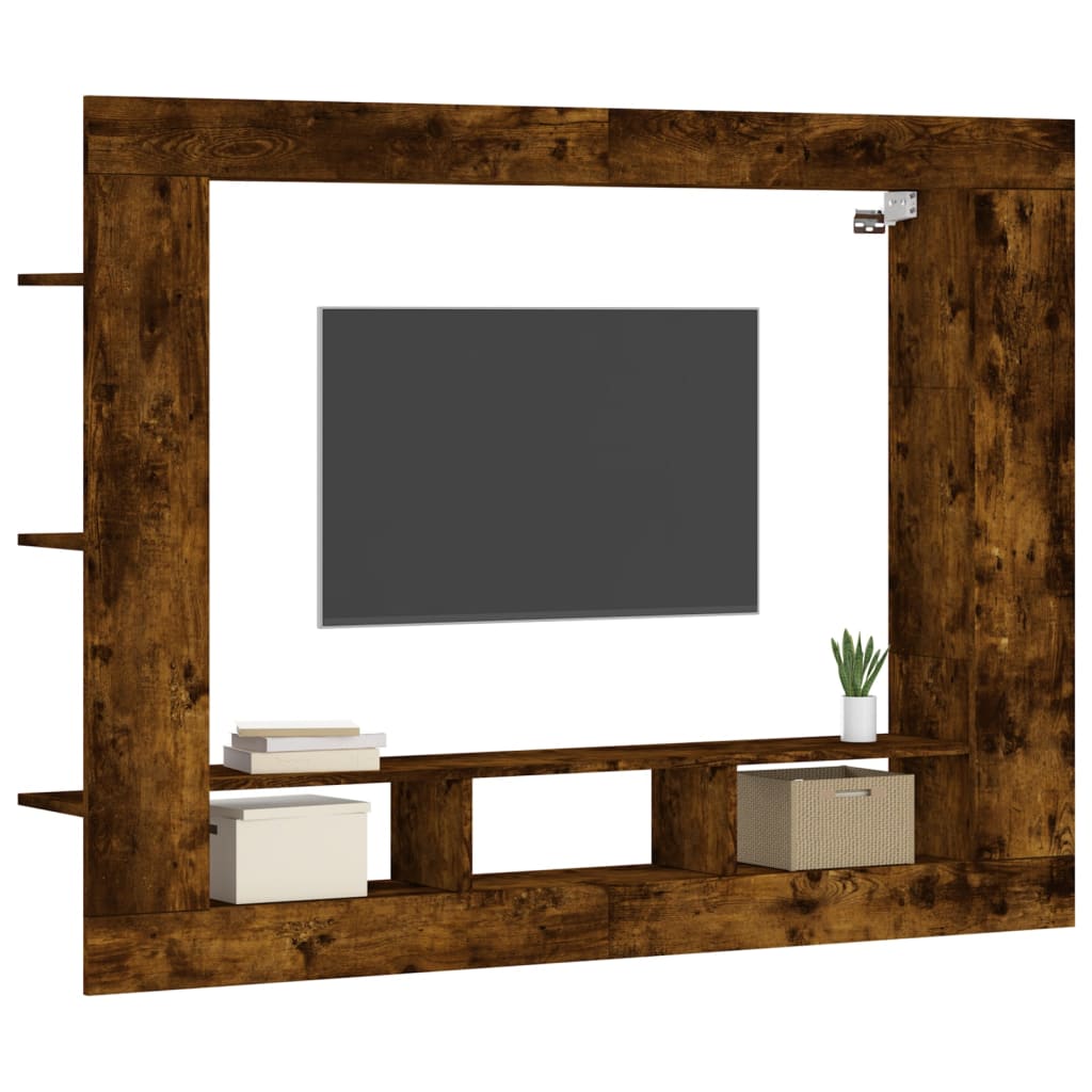 vidaXL TV skříňka kouřový dub 152 x 22 x 113 cm kompozitní dřevo