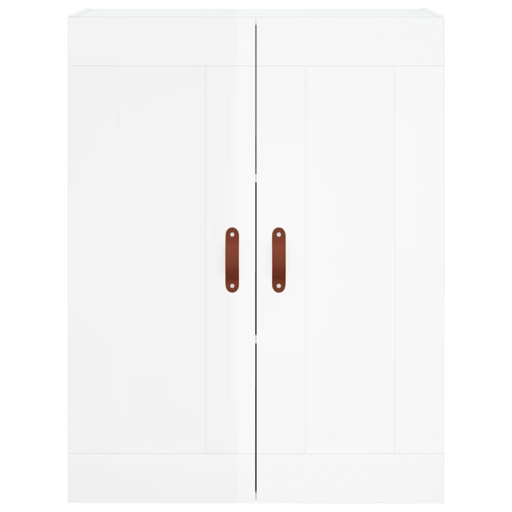 vidaXL Skříň highboard lesklá bílá 69,5 x 34 x 180 cm kompozitní dřevo