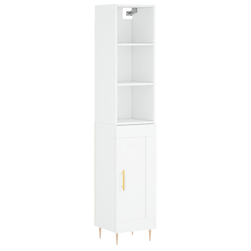 vidaXL Skříň highboard bílá 34,5 x 34 x 180 cm kompozitní dřevo